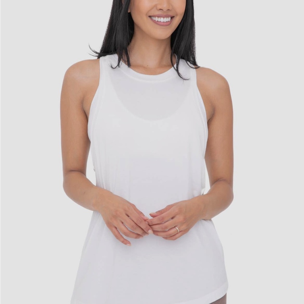 Mono B Raw Edge Flow Workout or At Leisure Tank Top